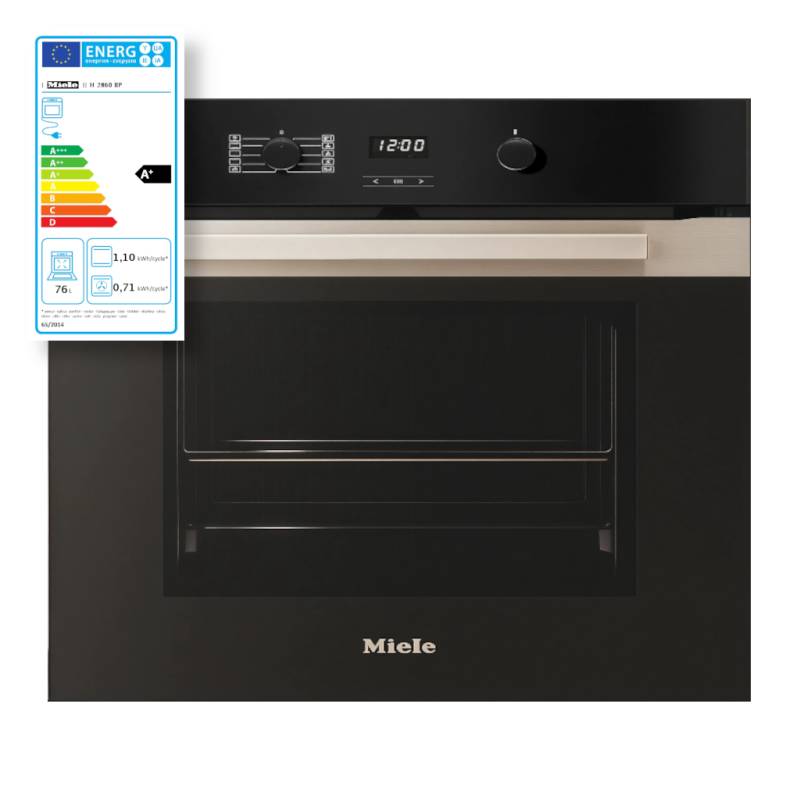 Miele H2860BP Einbau Backofen 60cm Heißluft Pyrolyse Edelstahl Schwarz A+ von Miele
