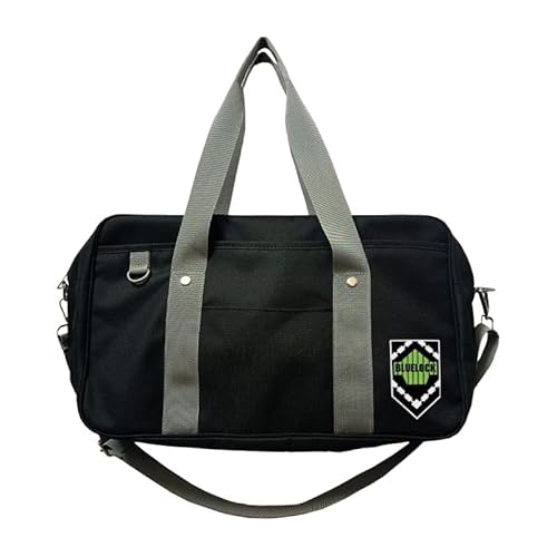 Mifeiwukawa BLUE LOCK Anime Umhängetasche, Schule Isagi Yoichi Gleichen JK Uniform Rucksack, Damen Tasche Große Kapazität Schwarz Koreanischen Stil Campus Canvas Handtasche von Mifeiwukawa