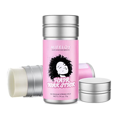 Damen Haarwachs Stick, 2.7 fl.oz Haarstyling Wachs Stick, Modellierung Haar Pomade für Perücken Babyhaar Frizz Flyaways krauses, Hair Styling Rand Edge Kontrolle Glue Haarcreme, Finishing Frisur Gel von Mifeloy