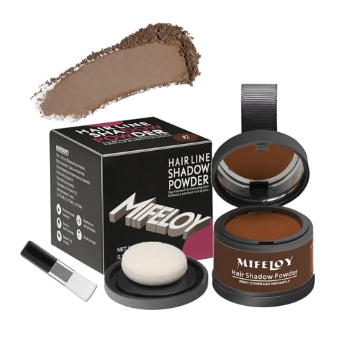 MIFELOY Haaransatz Puder mit Spiegel Schwamm, Braun Unsichtbares Ansatzpuder, Soforteffekt Concealer zur Haarverdichtung für Frauen Männer, Wasserfestes Haar Make-up zum Ansatz kaschieren MIFELOY Haaransatz Puder mit Spiegel Schwamm, Braun Unsichtbares Ansatzpuder, Soforteffekt Concealer zur Haarverdichtung für Frauen Männer, Wasserfestes Haar Make-up zum Ansatz kaschieren von Mifeloy