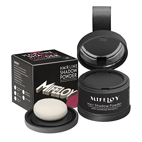 MIFELOY Haaransatz Puder mit Spiegel Schwamm, Dunkel Grau Unsichtbares Ansatzpuder, Soforteffekt Concealer zur Haarverdichtung für Frauen Männer, Wasserfestes Haar Make-up zum Ansatz kaschieren MIFELOY Haaransatz Puder mit Spiegel Schwamm, Dunkel Grau Unsichtbares Ansatzpuder, Soforteffekt Concealer zur Haarverdichtung für Frauen Männer, Wasserfestes Haar Make-up zum Ansatz kaschieren von Mifeloy