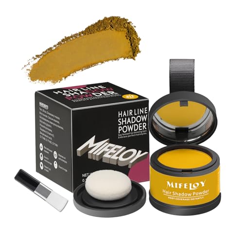 MIFELOY Unsichtbares Ansatzpuder, Männer Wasserfestes Haaransatz Puder, Frauen Soforteffekt Concealer zur Haarverdichtung, Haar Abdecken zum Ansatz kaschieren Dünne Stellen Kahle Graue, Blond MIFELOY Unsichtbares Ansatzpuder, Männer Wasserfestes Haaransatz Puder, Frauen Soforteffekt Concealer zur Haarverdichtung, Haar Abdecken zum Ansatz kaschieren Dünne Stellen Kahle Graue, Blond von Mifeloy