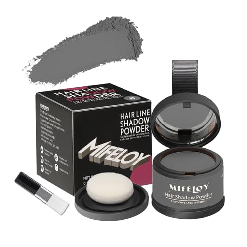 MIFELOY Unsichtbares Ansatzpuder, Männer Wasserfestes Haaransatz Puder, Frauen Soforteffekt Concealer zur Haarverdichtung, Haar Abdecken zum Ansatz kaschieren Dünne Stellen Kahle Graue, Grau MIFELOY Unsichtbares Ansatzpuder, Männer Wasserfestes Haaransatz Puder, Frauen Soforteffekt Concealer zur Haarverdichtung, Haar Abdecken zum Ansatz kaschieren Dünne Stellen Kahle Graue, Grau von Mifeloy