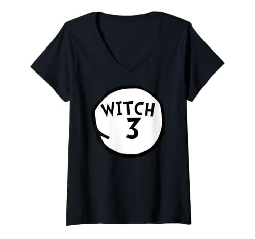 Damen Halloween-Matching Witches Witch 3 T-Shirt mit V-Ausschnitt Damen Halloween-Matching Witches Witch 3 T-Shirt mit V-Ausschnitt von Miftees Matching Halloween Tees