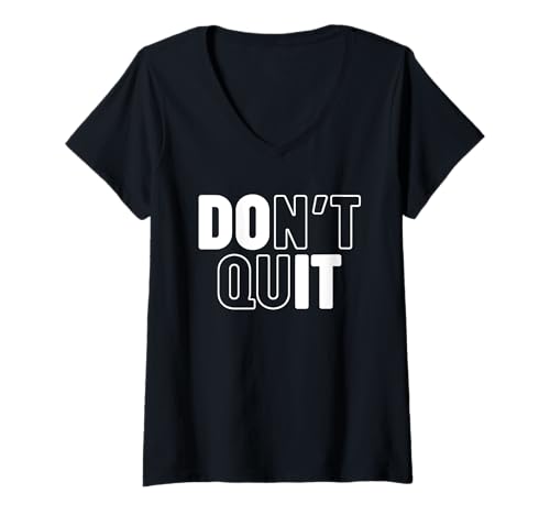 Damen Kündigen Sie nicht T-Shirt mit V-Ausschnitt Damen Kündigen Sie nicht T-Shirt mit V-Ausschnitt von Miftees Motivational Tees