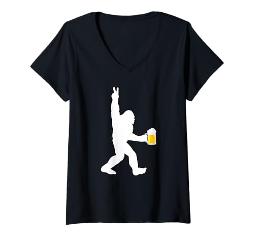 Damen Bigfoot Oktoberfest T-Shirt mit V-Ausschnitt Damen Bigfoot Oktoberfest T-Shirt mit V-Ausschnitt von Miftees Oktoberfest Tees