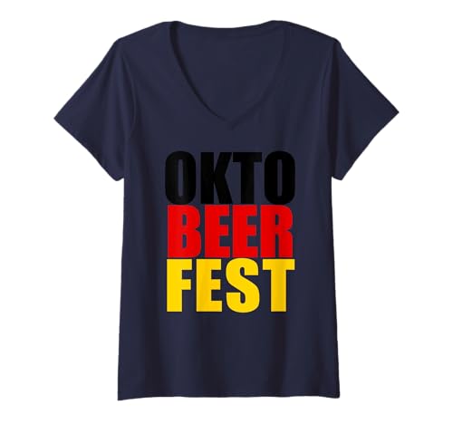 Damen Oktoberfest T-Shirt mit V-Ausschnitt Damen Oktoberfest T-Shirt mit V-Ausschnitt von Miftees Oktoberfest Tees