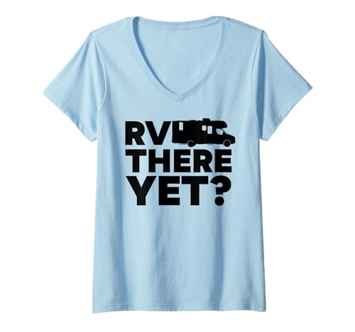Damen RV There Yet T-Shirt mit V-Ausschnitt von Miftees RV Tees