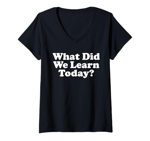 Damen was haben wir Heute gelernt T-Shirt mit V-Ausschnitt Damen was haben wir Heute gelernt T-Shirt mit V-Ausschnitt von Miftees Teacher Appreciation Tees