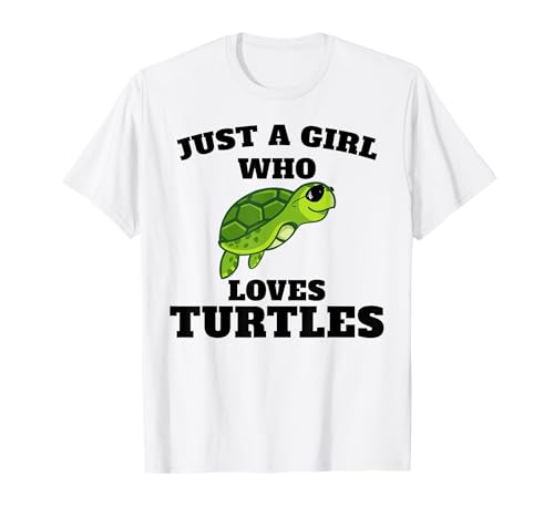 Nur ein Mädchen, das Schildkröten liebt T-Shirt von Miftees Turtle Tees