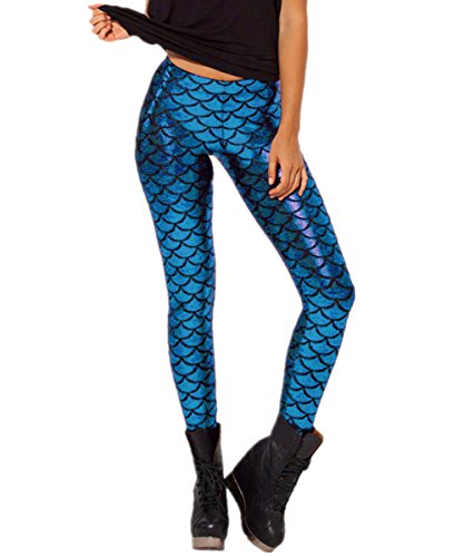 Migaoeco Damen Leggings Gr. 36, blau Migaoeco Damen Leggings Gr. 36, blau von Migaoeco