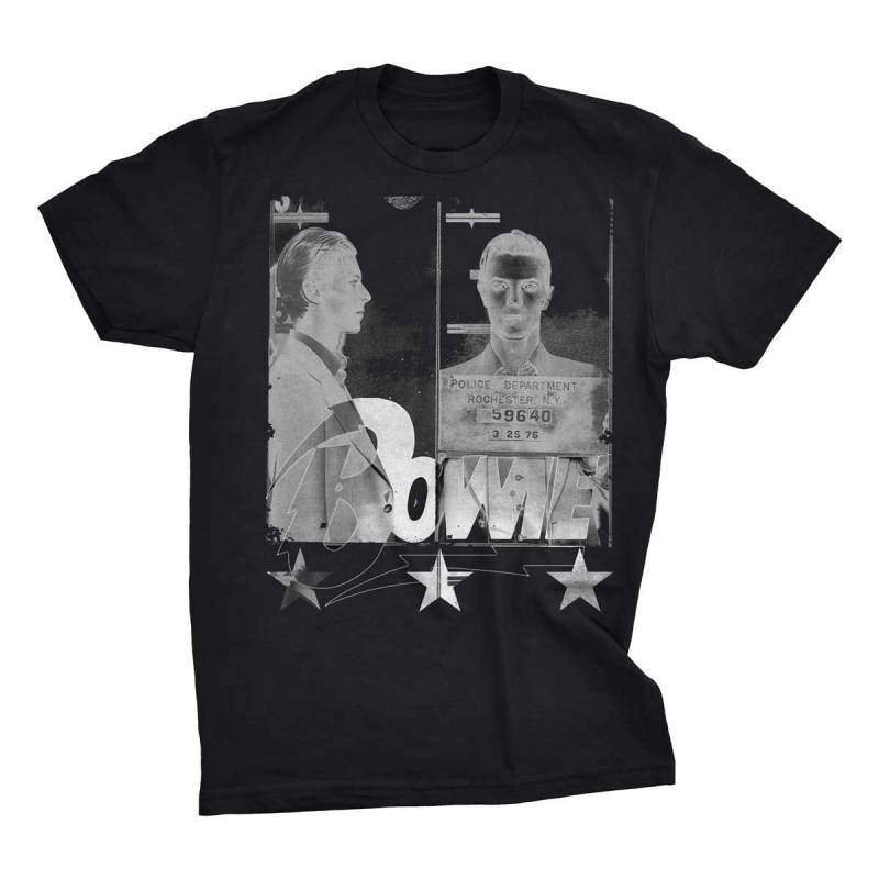 David Bowie Stern T-Shirt. Shirt 1975 Mugshot. Musik-T-Shirt. Geschenkidee. Geschenk Für Ihn. Sie. Weiches Baumwoll-T-Shirt von MightyCircus
