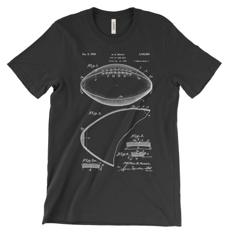 Fußball Patent-T-Shirt. Geschenke Jahrgang Shirt Patent Art Blaupause T-Shirt Unisex-Weicher Baumwolle. Schwarz, Weiß, Rot Oder Grau. Bequem von MightyCircus