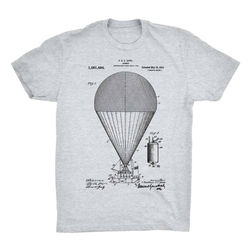 Luftschiff Patent-T-Shirt. Luftschiff-Plan-T-Shirt. Flugmaschine T-Shirt. Patent-Shirt. Gedruckt Auf Weicher Baumwolle T-Shirt, Bequem von MightyCircus