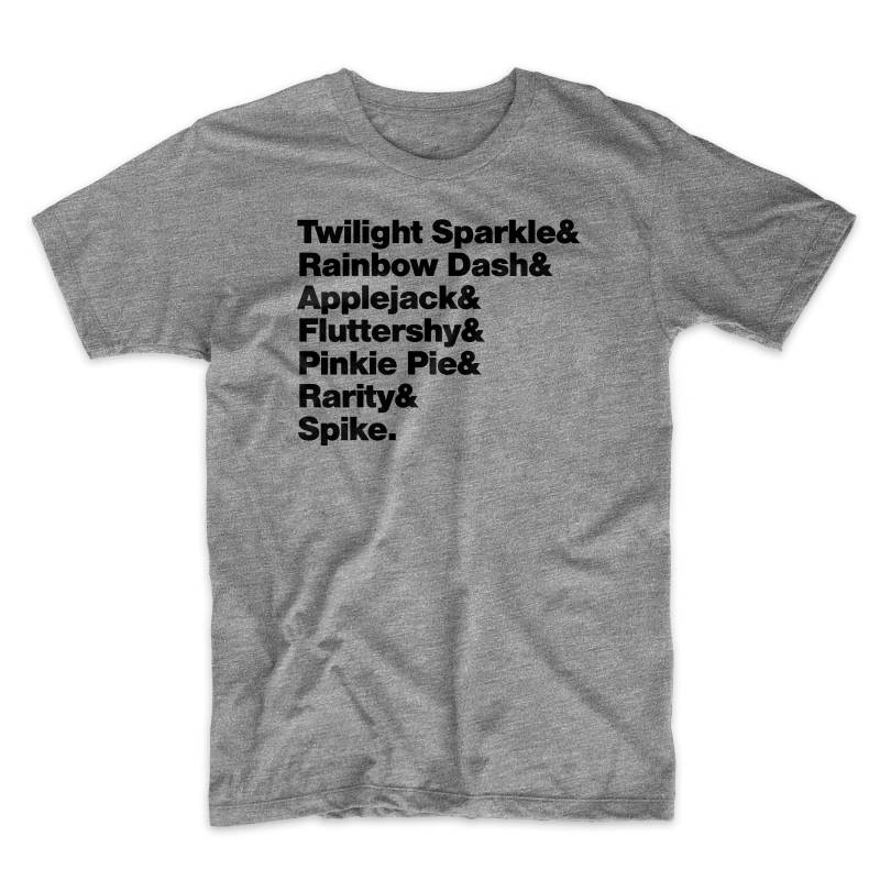 My Little Pony - Jugendgrößen Auf Grau Oder Schwarz Weiches Premium Baumwoll T-Shirt Bequem von MightyCircus