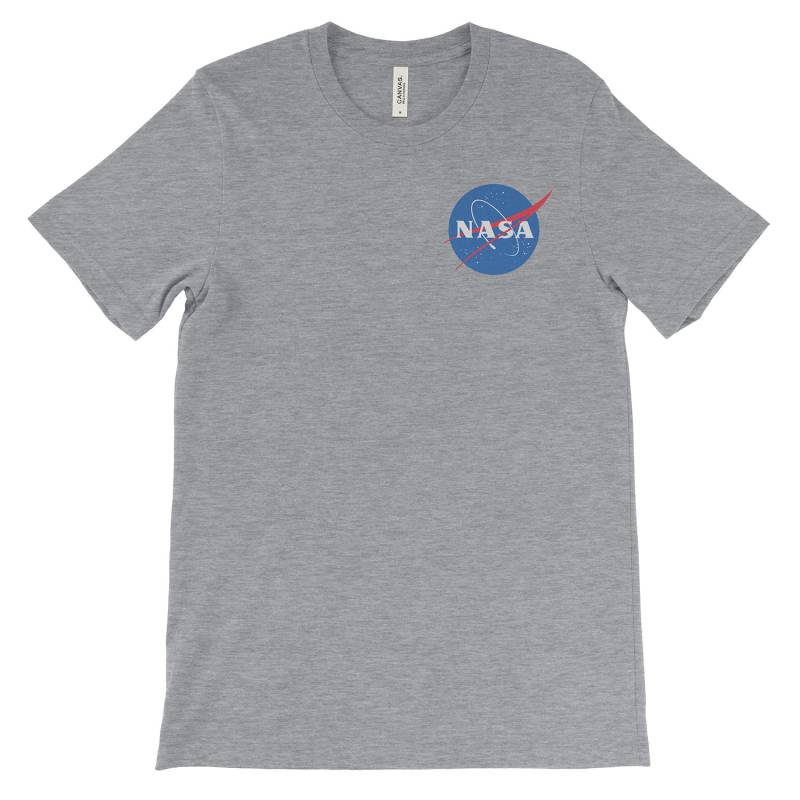 Nasa T-Shirt Aus Weicher Baumwolle T-Shirt. Logo. Raumfahrer. Nationale Luft - Und Raumfahrtbehörde. Raumfahrt. Schwarz Weiß Oder Grau. Bequem von MightyCircus