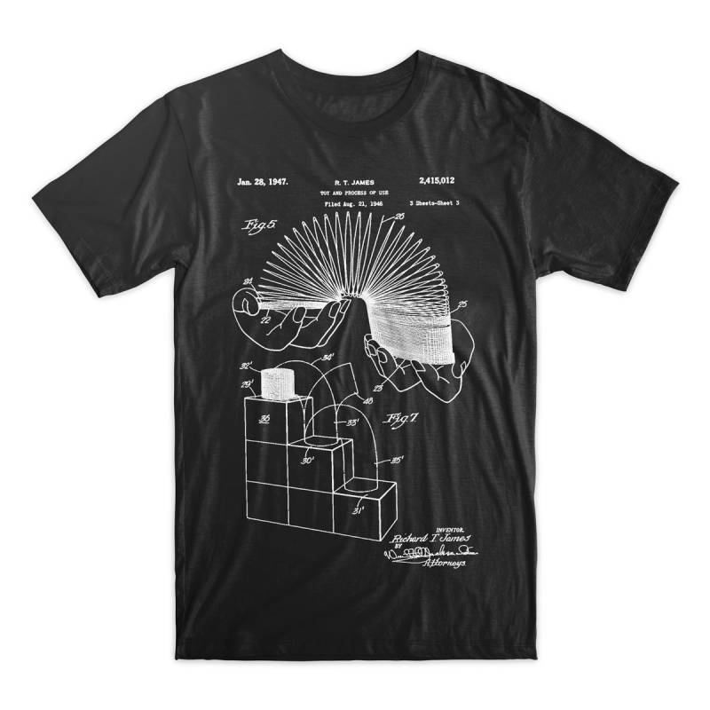 Schleichend Patent T-Shirt. 1950Er Jahren Schleichend Spielzeug. Weiche Ringgesponnene Baumwolle Erhältlich in Schwarz, Weiß, Rot Oder Grau Shirt von MightyCircus