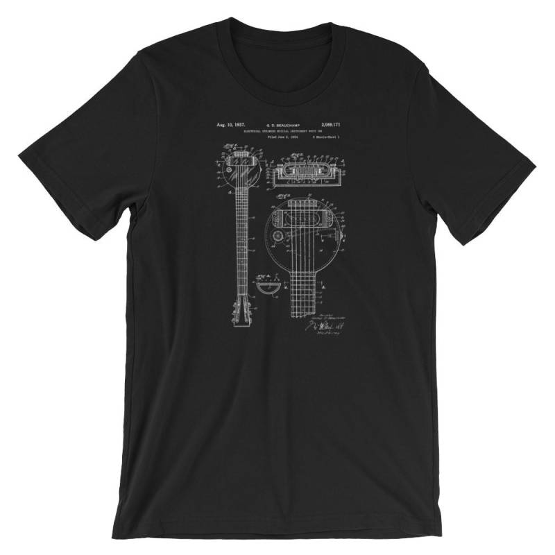 steel-Gitarre Patent-T-Shirt - Gitarre Shirt Geschenk Musik Patent Kunst Shirt-Auf Schwarz Rot Weiß Oder Grau Premium T-Shirt Aus Baumwolle von MightyCircus