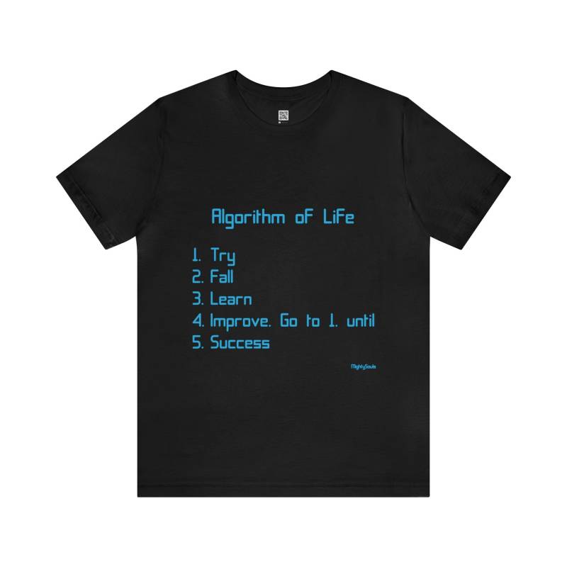 Algorithmus Des Lebens - T-Shirt Unisex Hellblaue Schrift 5 Farben 6 Größen Energetisierende Kleidung Motivation Algorithmus Des Lebens - T-Shirt Unisex Hellblaue Schrift 5 Farben 6 Größen Energetisierende Kleidung Motivation von MightySoulsStore