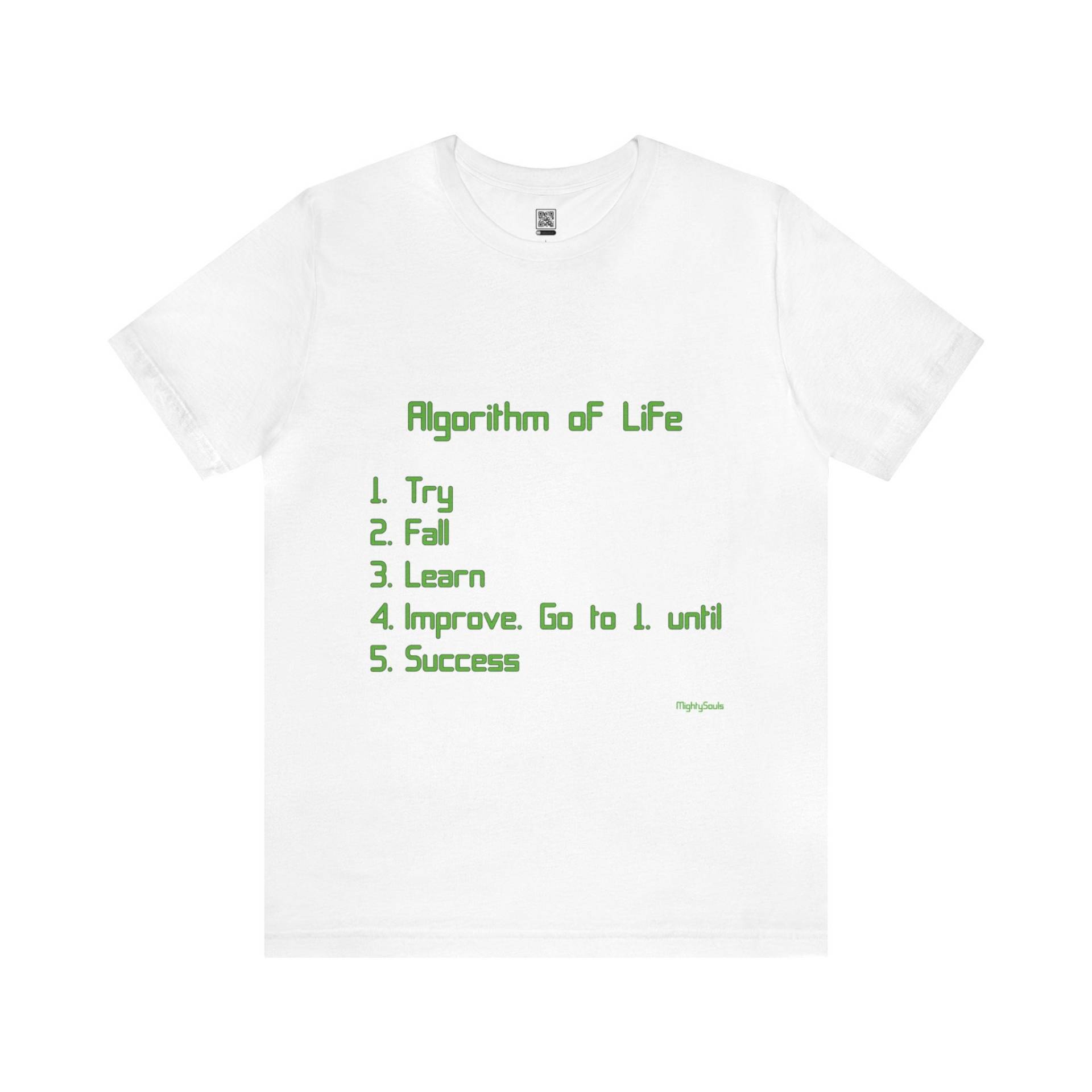 Algorithmus Des Lebens - T-Shirt Unisex Hellgrüne Schrift 5 Farben 6 Größen Reflektieren Sie Positivität Durch Energetisierende Kleidung von MightySoulsStore