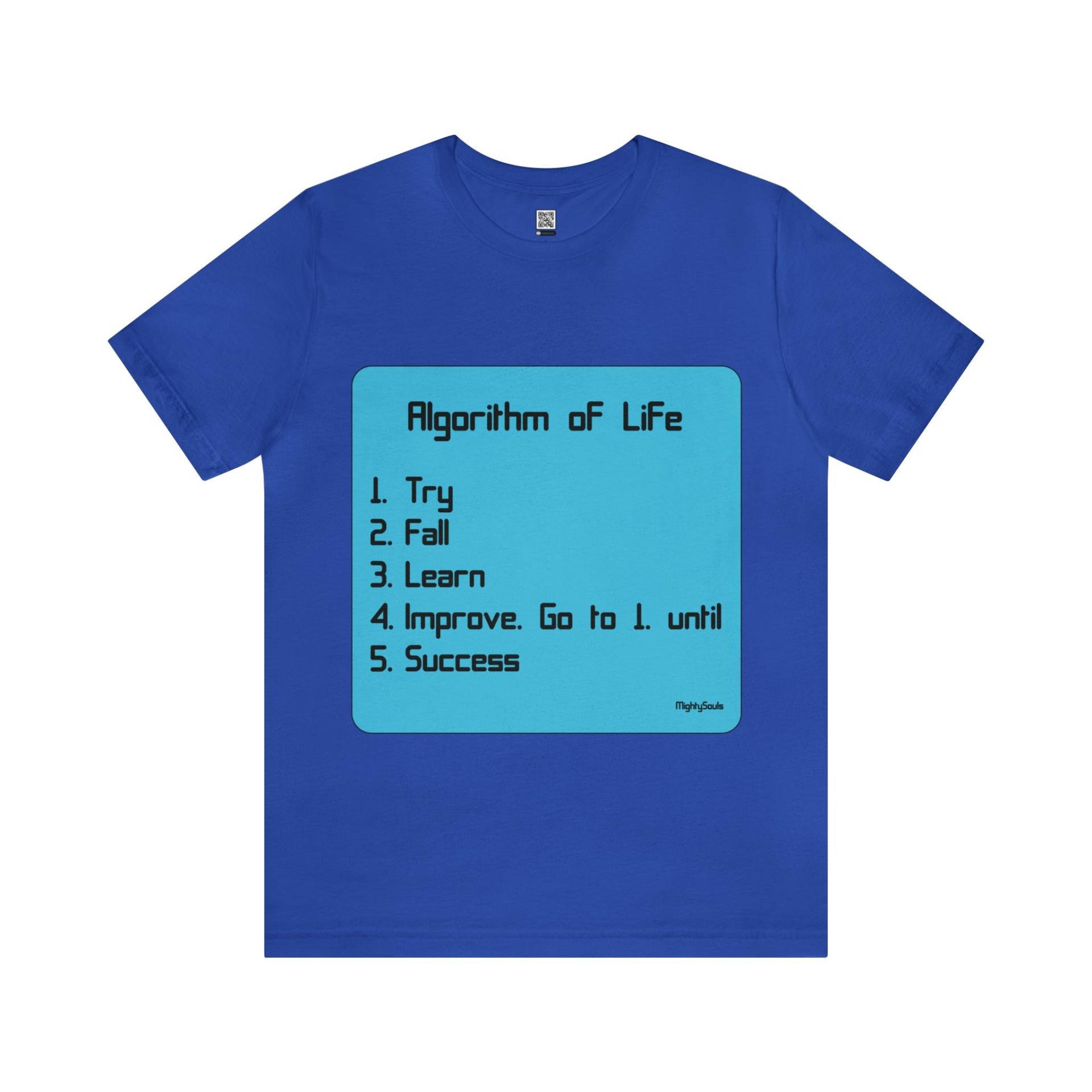 Algorithmus Des Lebens - T-Shirt Unisex Schwarze Schrift, Auf Hellblauem Bg 5 Farben 6 Größen Energizing Wear von MightySoulsStore