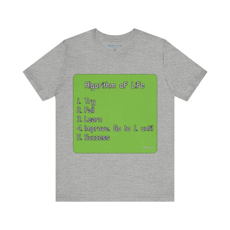 Algorithmus Des Lebens T-Shirt - Unisex Weiße Schrift Auf Grün Energizing Wear von MightySoulsStore