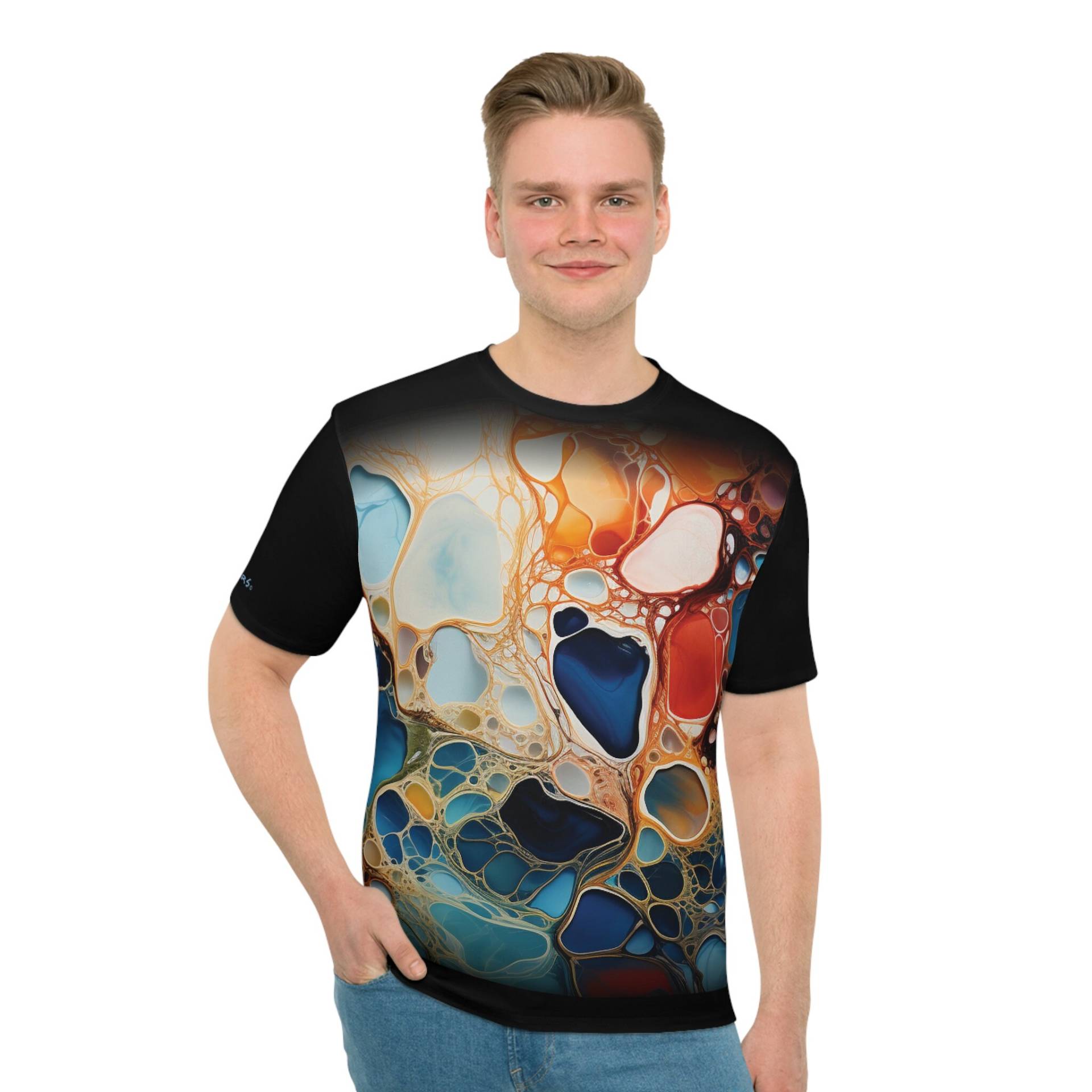 Farbe Flüsse - Blessful Waters T-Shirt Unisex Auf Schwarz 6 Größen Reflect Positivity Durch Energetisierende Kleidung von MightySoulsStore