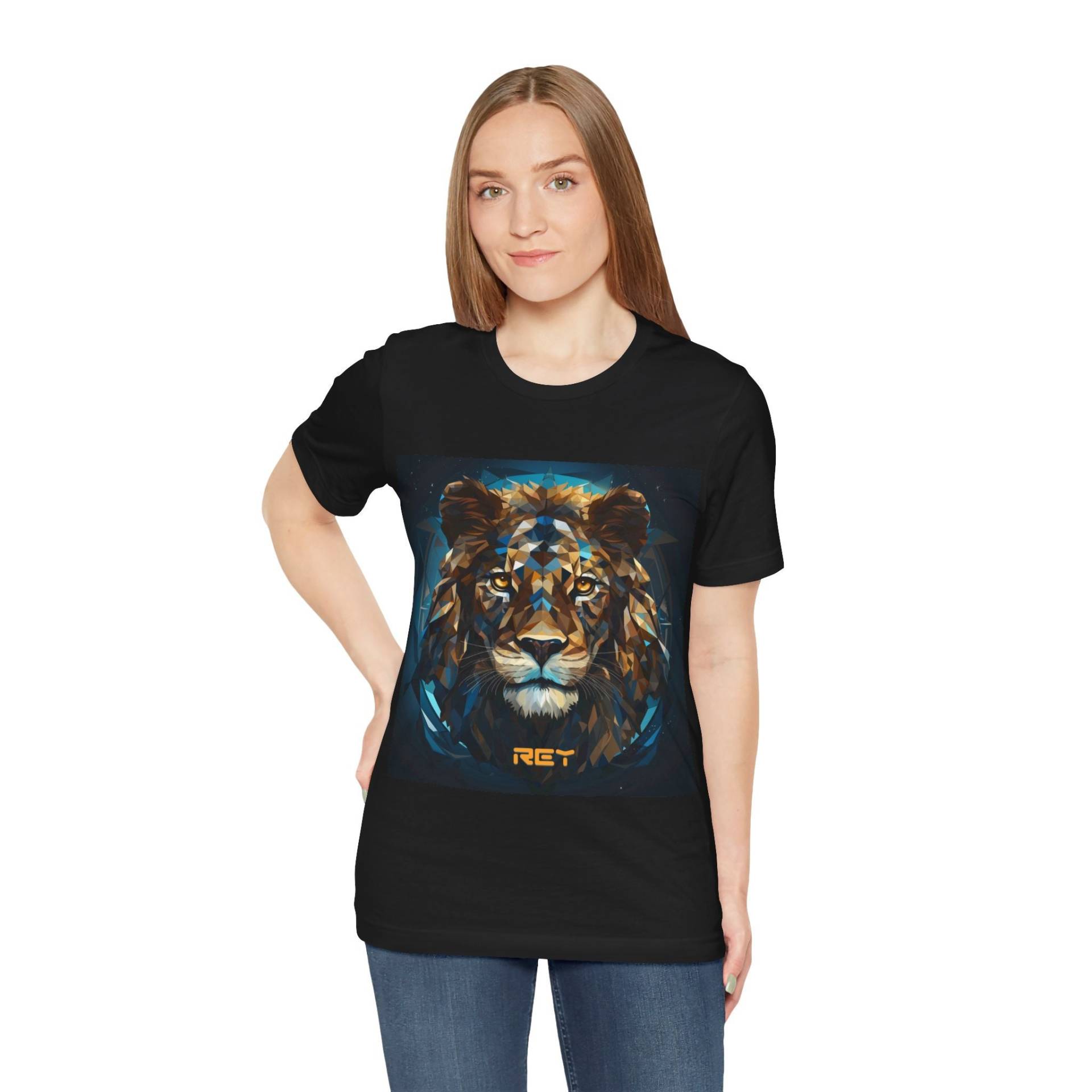Löwe T-Shirt Rey By Mightysouls - Unisex Leon 1 Reflect Positivitydurch Energetisierende Kleidung von MightySoulsStore