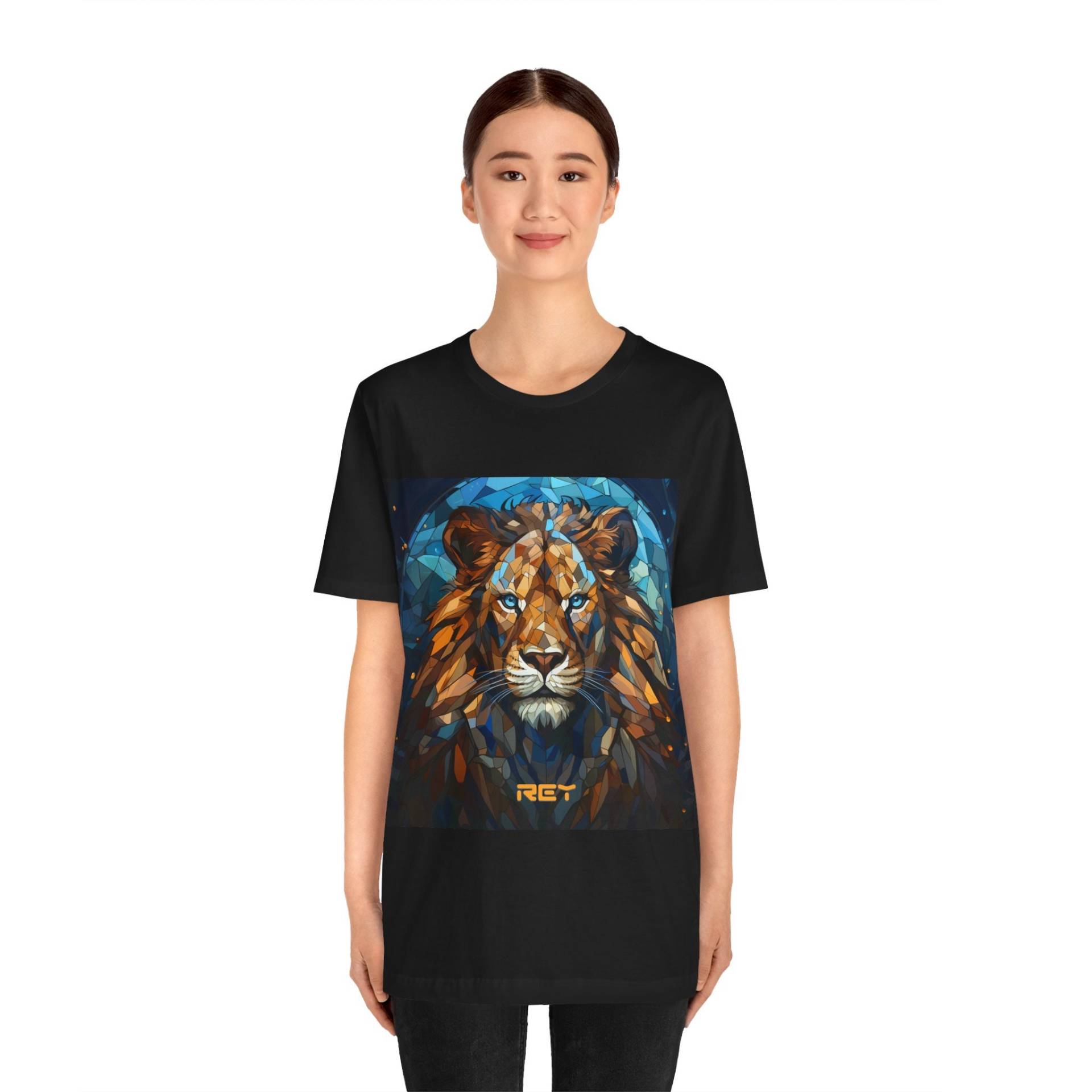 Löwe T-Shirt Rey By Mightysouls - Unisex Leon 7 Reflect Positivitydurch Energetisierende Kleidung von MightySoulsStore