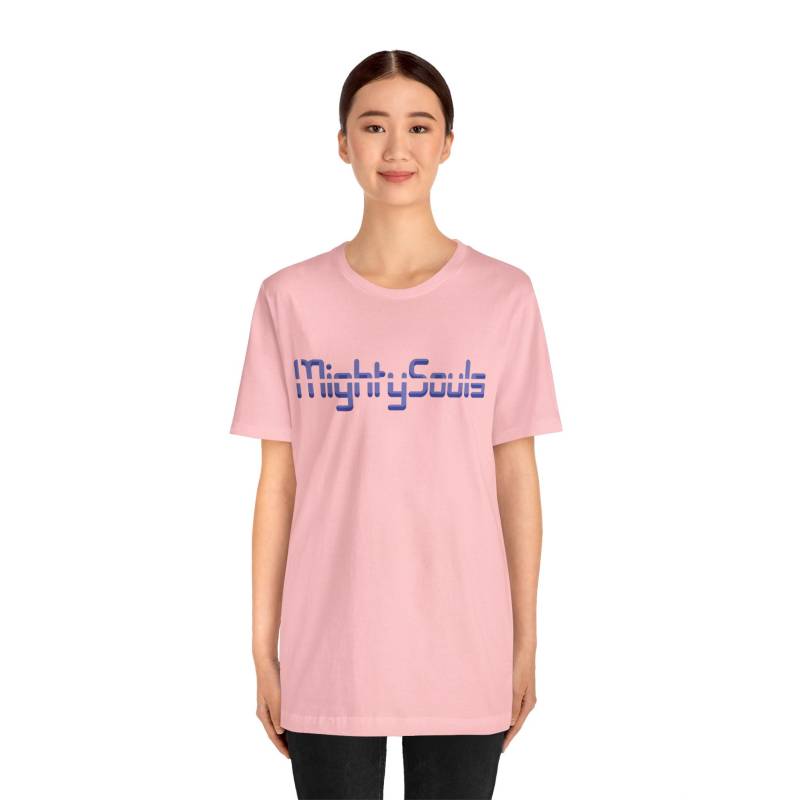 Mightysouls T-Shirt - Unisex Dunkellila Schrift in 5 Farben 6 Größen Reflect Positivity Durch Energetisierende Kleidung von MightySoulsStore