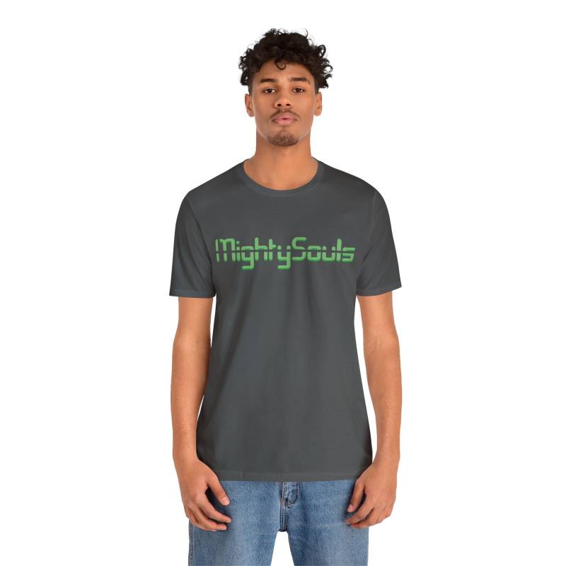 Mightysouls T-Shirt - Unisex Grüne Schrift in 5 Farben 6 Größen Reflect Positivity Durch Energetisierende Kleidung von MightySoulsStore