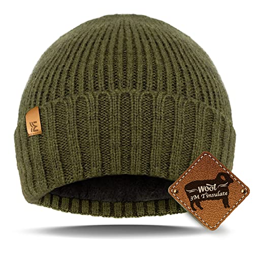 Migliore Wear Wollmütze Herren, Winter Strickmützen für Damen Herren, Thinsulate Winddichte Wintermütze, Warme Beanie Mütze für Unisex von Migliore Wear