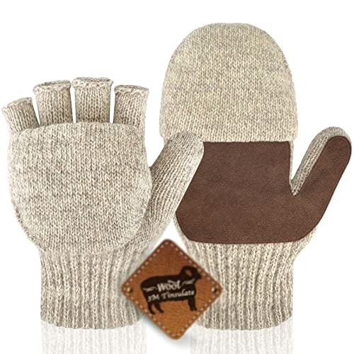 Migliore Wear Winterhandschuhe Herren Damen, Fleece Fingerhandschuhe, Rutschfester Griff & Touchscreen Thermohandschuhe, Warme Wollhandschuhe Fingerlose für Radfahren Angeln von Migliore Wear
