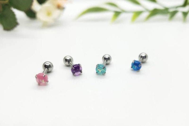 16G6mm(L4mm Gel Opal Piercings/Barbell End 16G6mm(L4mm Gel Opal Piercings/Barbell End von MignonRosefromBPSoem
