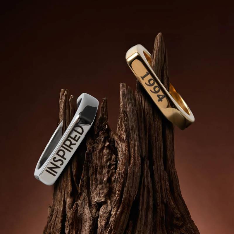 Benutzerdefinierte Name Siegelringe Für Frauen Paare Versprechen Ring Freundschaft Matching Stapelbar Geschenke Sie Geburtstagsgeschenk Mutter von MignonandMignon