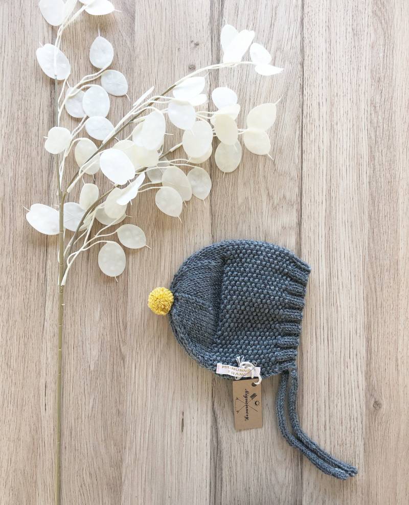 Beguin Jasmin Baby-Wollmütze - Geburt Bis 12 Monate, Handgestrickt in Frankreich von Mignonnery