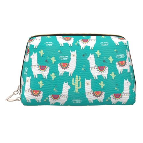 Make-up-Tasche aus Alpaka-Kaktusleder, Kosmetiktasche, Reise-Organizer, Kulturbeutel, Clutch von Migpkd