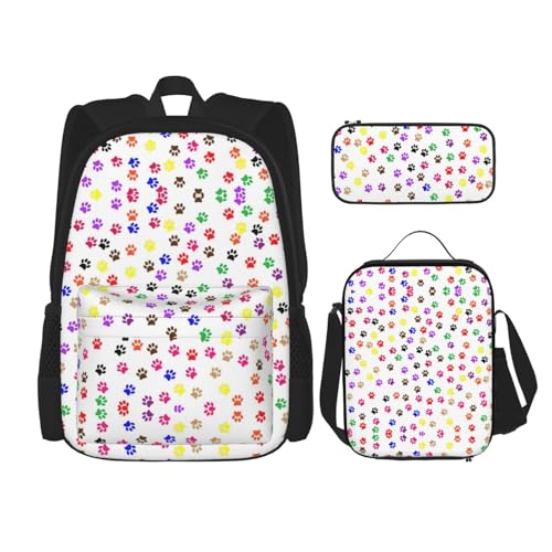Migpkd Schultasche, Federmäppchen, Lunch-Tasche, Kombinationsrucksack für Kinder, Schulbüchertasche von Migpkd