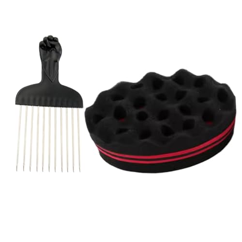 Mihauuke Haarsponge Für Schwarze Männer, Twist Afro Spiralen Welliges Haar Pflege Tool, Volumen Styling Tool Für Dreadlocks Kinder Damen Herren Familie Freunde von Mihauuke