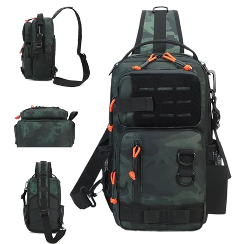 Mihauuke Herren Umhängetasche - Robuste wasserdichte Ködertasche - Angelzubehör Für Outdoor Sport Reisen Camping Wandern Kayak von Mihauuke