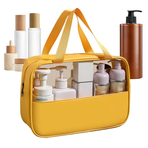 Mihauuke Kosmetiktasche, Reisemake-up-Organizer, wasserdichte Tragbare Toilettentaschen Organizer Mit Reißverschluss Und Klarsichtfenster Für Mädchen Kosmetik Auto Dusche Schmuck Reise Und Badezimmer von Mihauuke