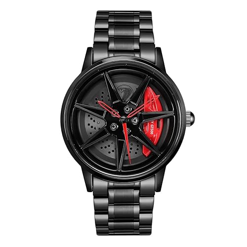Mihawk Herren-Rennuhr - Edelstahl 3D-Rennwagen-Zifferblatt, Automatische mechanische Uhr, wasserdicht, Limitierte Sonderedition Designermodell für Männer（X-500） von Mihawk