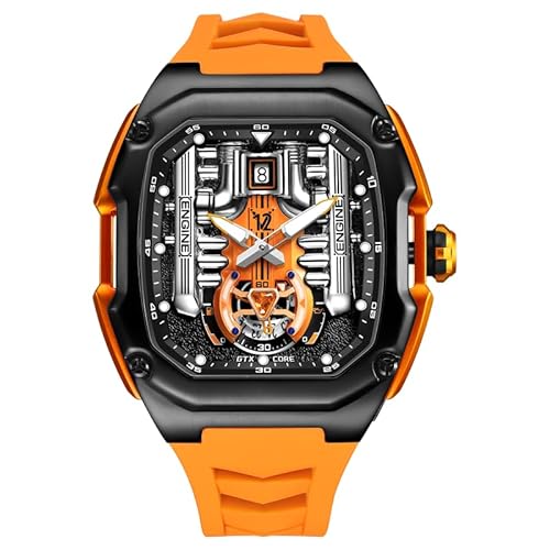 MihawkHerrenuhren Einzigartige Freizeituhren Edelstahl Wasserdicht Silikonband Mode Herrenuhren von Mihawk