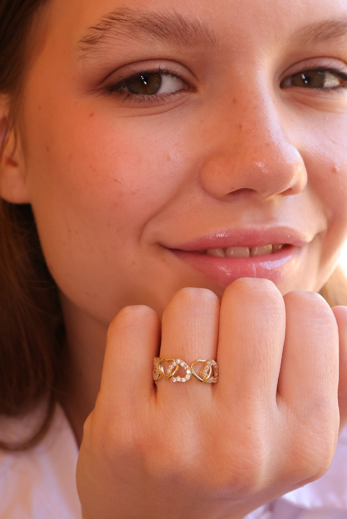 Mihenkler Jewelry 14K Gold Multi-Herz Ring von MihenklerJewellery