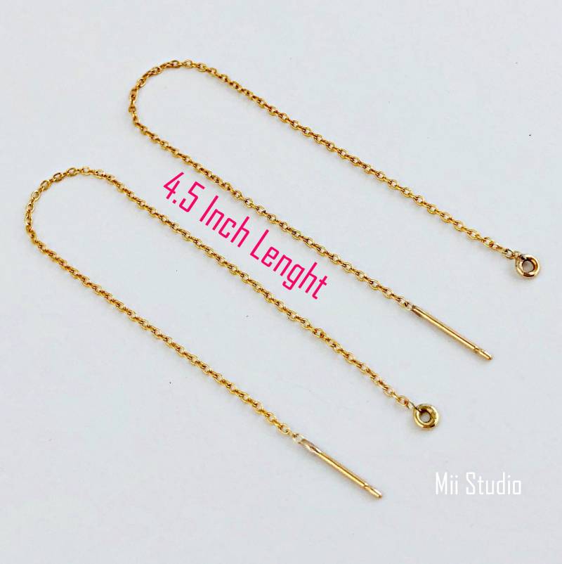 14K Gold Filled Ohr Einfädler 4.5Inch Kabel Kette E78G 14K Gold Filled Ohr Einfädler 4.5Inch Kabel Kette E78G von MiiStudio
