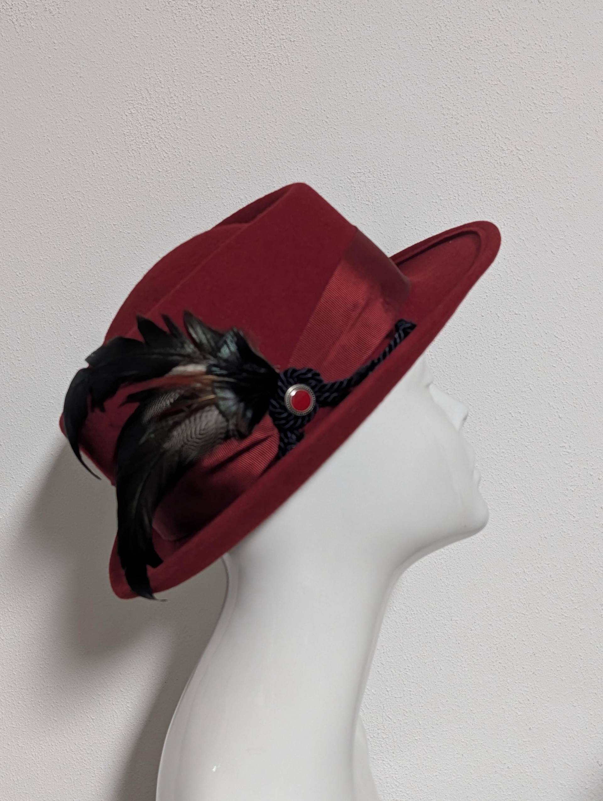 Damenhut Trachtenhut Filzhut Oktoberfest Vintage von MiieaVintage