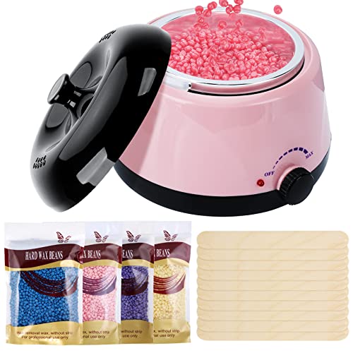 Wachswärmer Wachs Haarentfernung - Wax Maschine Wax Heater Wax Warmer Waxing Set Heisswachs Wachsgerät Wachs Kit mit 4x100g Wacshbohnen, 20 Holzspateln Kann für Körper, Beine,Bikini, Männer und Frauen Wachswärmer Wachs Haarentfernung - Wax Maschine Wax Heater Wax Warmer Waxing Set Heisswachs Wachsgerät Wachs Kit mit 4x100g Wacshbohnen, 20 Holzspateln Kann für Körper, Beine,Bikini, Männer und Frauen von Miilovdora