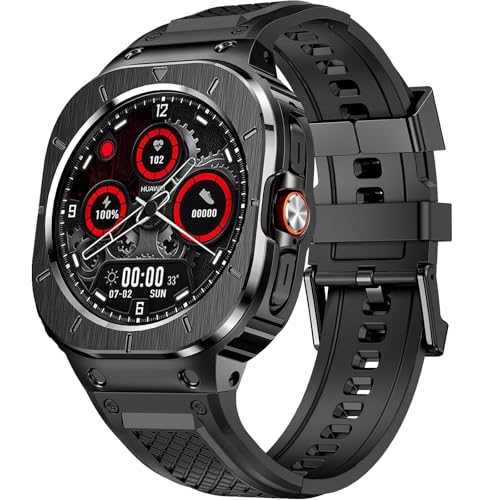 Miimall Armbänder mit Metall Schutz Case Kompatibel mit 47MM Galaxy Watch 7 Ultra Armband, Robuste Schutzhülle und Weiches Silikon Ersatzarmband für Samsung Watch 7 Ultra 47MM Band Herren Schwarz Miimall Armbänder mit Metall Schutz Case Kompatibel mit 47MM Galaxy Watch 7 Ultra Armband, Robuste Schutzhülle und Weiches Silikon Ersatzarmband für Samsung Watch 7 Ultra 47MM Band Herren Schwarz von Miimall