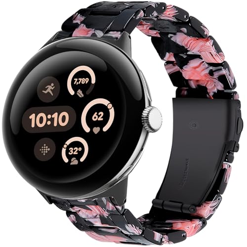 Miimall Harz Uhrenarmband Kompatibel mit Pixel Watch 3 41mm Armband, Leichtes Verstellbares Ersatzband für Google Pixel Watch 3 41mm/2/1 Damen Herren, Schwarz Rosa Miimall Harz Uhrenarmband Kompatibel mit Pixel Watch 3 41mm Armband, Leichtes Verstellbares Ersatzband für Google Pixel Watch 3 41mm/2/1 Damen Herren, Schwarz Rosa von Miimall