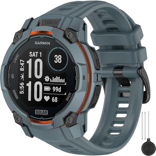 Miimall Silikon Band Kompatibel mit Garmin Instinct 3 Solar/Solar Tactical Edition Armband 45MM, Leichte Silikon Ersatzarmbänd für Garmin Instinct 3 AMOLED Armbänd 45MM für Damen und Herren, Twilight Miimall Silikon Band Kompatibel mit Garmin Instinct 3 Solar/Solar Tactical Edition Armband 45MM, Leichte Silikon Ersatzarmbänd für Garmin Instinct 3 AMOLED Armbänd 45MM für Damen und Herren, Twilight von Miimall